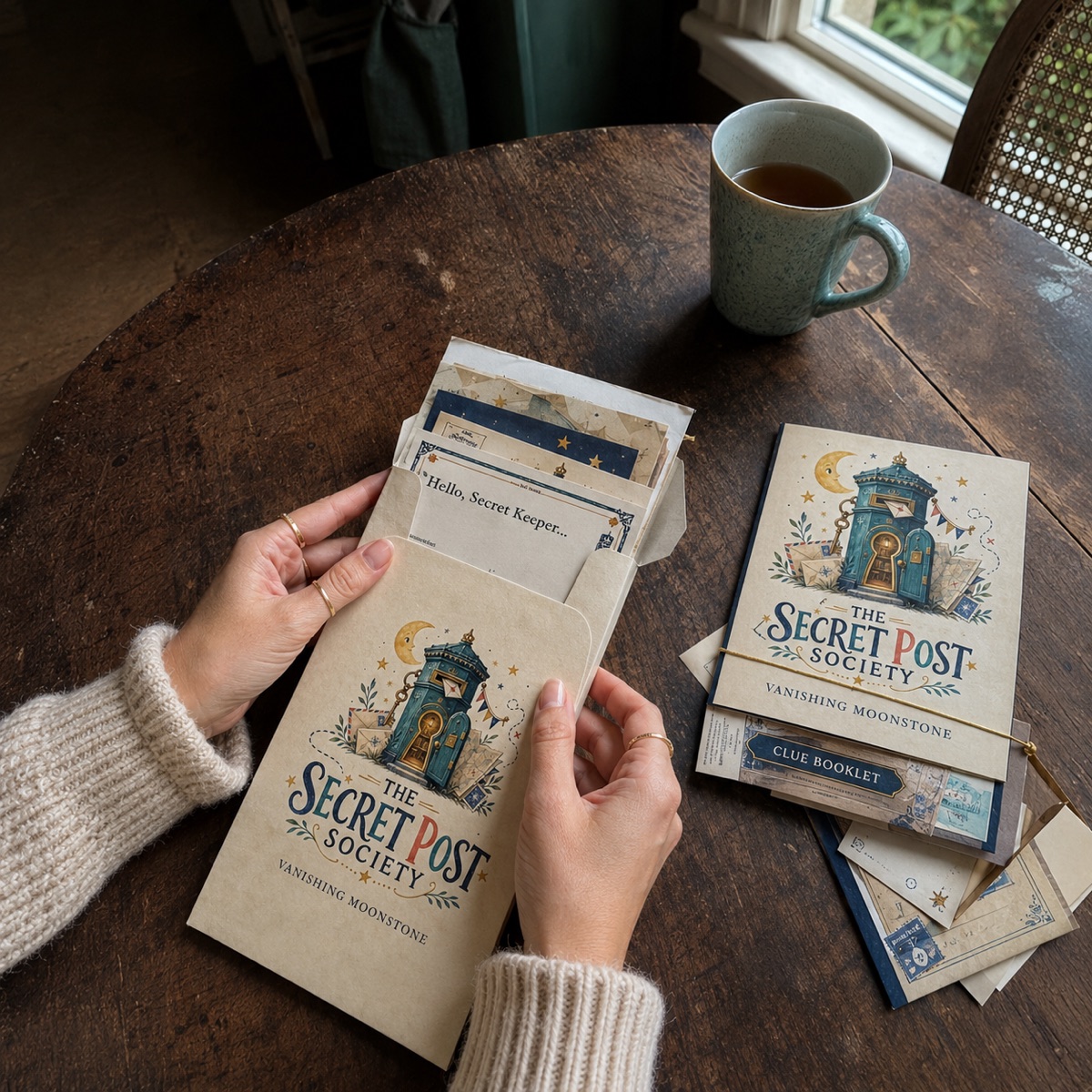 The Secret Post Society case being opened at home